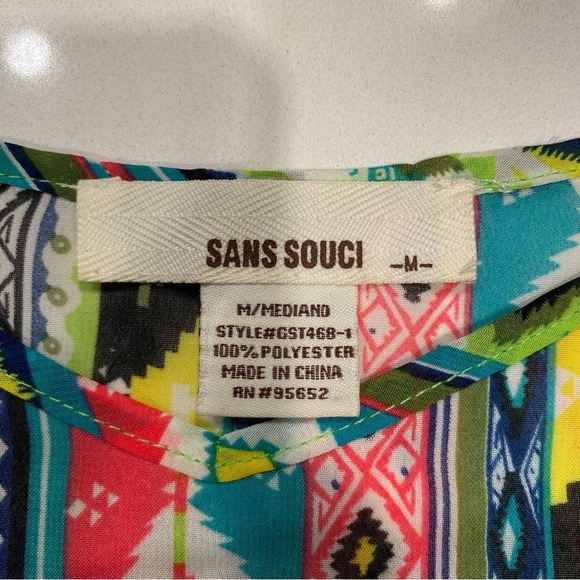 Tribal Print Tank, Medium, lined front - Picture 5 of 6